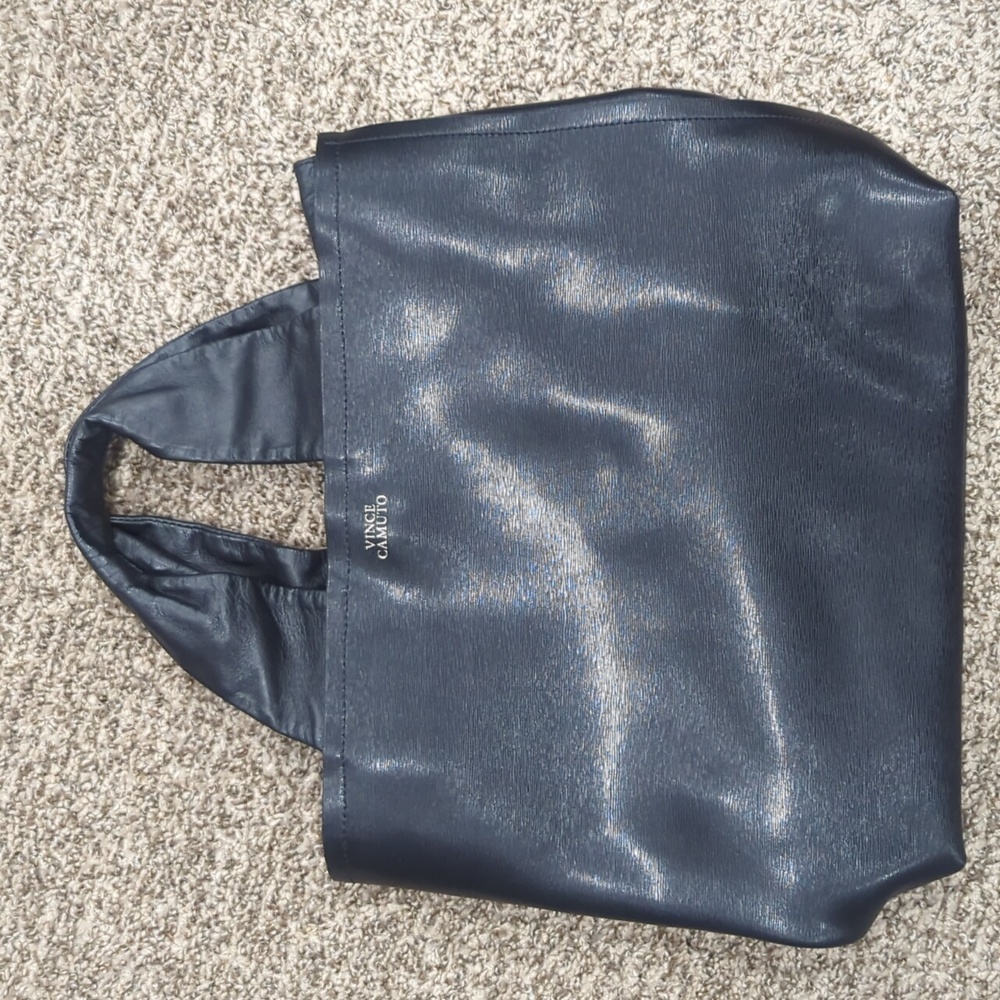 Vince Camuto Asti saffiano black leather tote